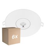 Multipack 6x Noxion LED Emergency Spot Blanc 3W 240lm - 850K Blanc Froid | Éclairage de secours 3 heures - Autotest - 140mm