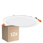 Multipack 12x Osram Downlight LED Recess Slim Blanc 22W 2000lm 110D - 830 Blanc Chaud | Diamètre 200mm - IP20