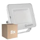 Multipack 8x Ledvance Projecteur LED Compact Blanc 50W 4500lm 100D - 830 Blanc Chaud | IP65 - Symétrique 