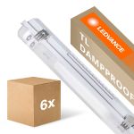 Multipack 6x Ledvance LED Waterdichte Montagebalk Vochtbestendig Behuizing Performance | Geschikt Voor 2x150cm LED Buis