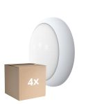 Multipack 4x Noxion LED Bulkhead Pro V2 12/16/20W 2400lm - 830-840-865 CCT | 325mm - IP65 - Bewegings- en Lichtsensor + Ring Wit
