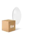 Multipack 5x Ledvance LED Bulkhead Surface Circulair 250 Wit 13W 960lm - 840 Koel Wit | 250mm - IP44 